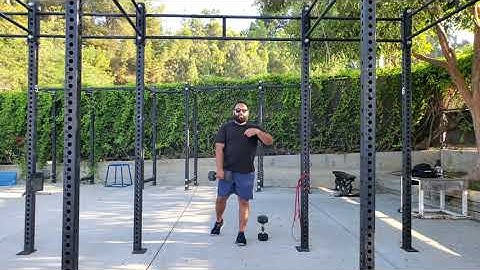 Staggered Stance Dumbbell RDL - 1 Arm