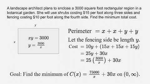 Optimization Problems part 2 (Calculus)