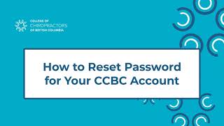 How to Reset Password for Your CCBC Account