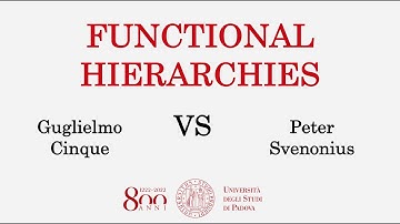 14/05/20 Guglielmo Cinque and Peter Svenonius cope with functional hierarchies. Mod: A. Tomaselli