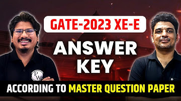 GATE 2023 XE-E Answer Key | According to Master Question Paper