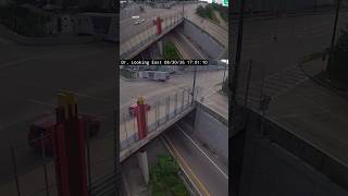 Semi Dangles Off Ohio Overpass After Smashing Concrete Barrier
