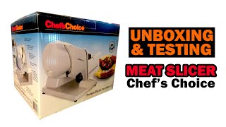 CHEF'S CHOICE MEAT SLICER (Electric Food Slicer) UNBOXING/TESTING ~BBQ Tri-Tip Deli Meat HomeyCircle