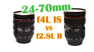 Обзор Canon EF 24-70mm f4L IS USM в сравнении с Canon 24-70mm f2.8L II на русском