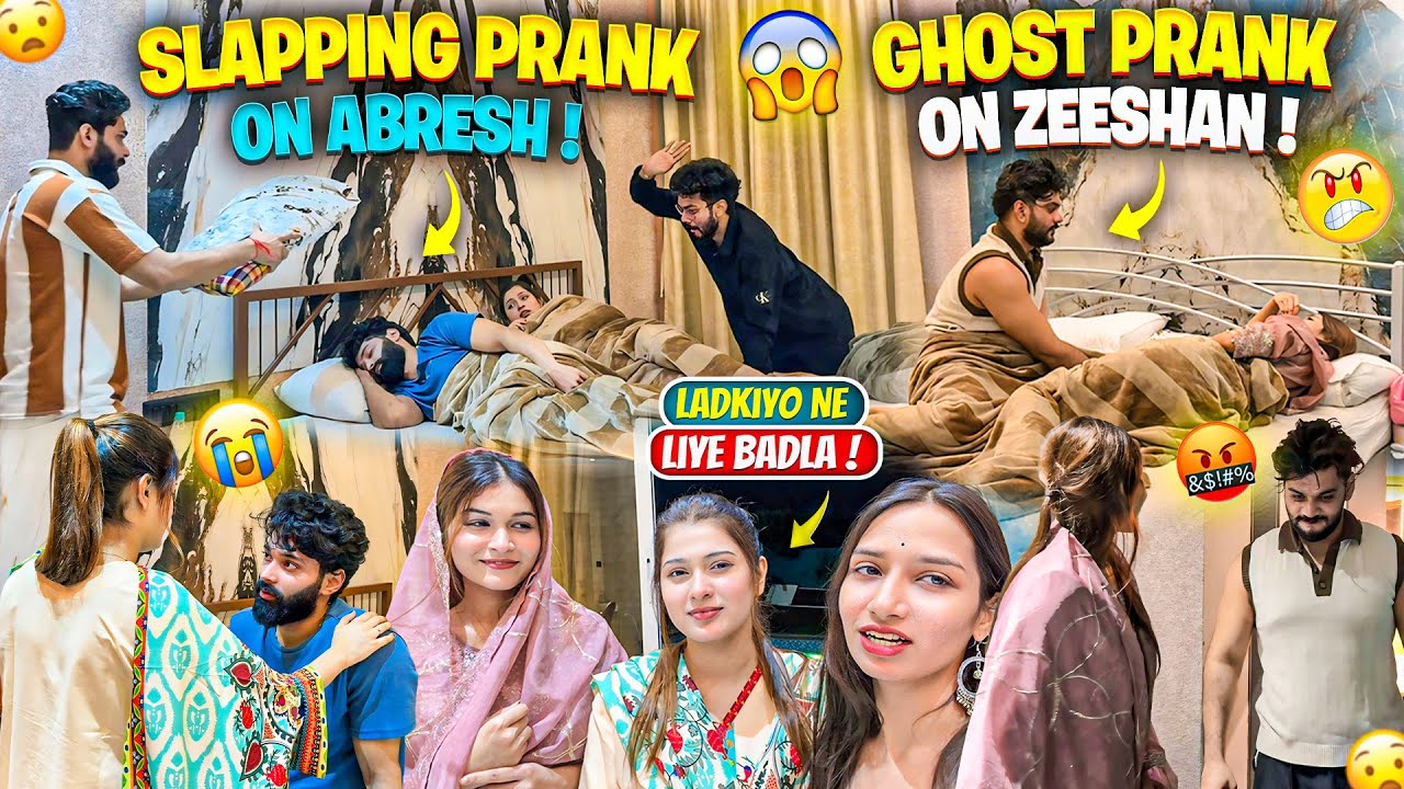 Ayesha Rashida Ne Liye Badla 😱| Slapping & Horror Prank On Husband | Fokats | Abresh & Zeeshan