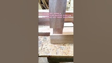 ​Woodworking Perfection: Mortise and Tenon Joint Machine #satisfying #woodwork #tenon #diy #shorts