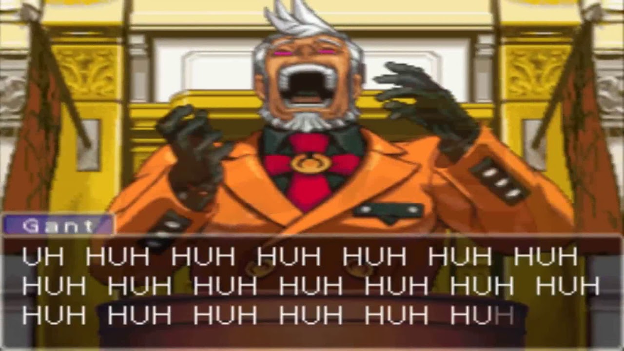 Ace Attorney: Damon Gant Breakdown Laugh Dub - YouTube