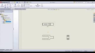 SolidWorks Tutorial in Tamil 75 : Standard 3 View | View Layout | Drafting | Drawing