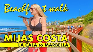 Míjas beachfront walk  April 2024  La Cala to Cabopino Marbella virtual tour