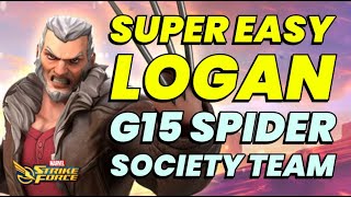 SCOPELY MESSED UP! SUPER EASY LOGAN UNLOCK WITH G15 SPIDER SOCIETY! 2024 | MARVEL Strike Force