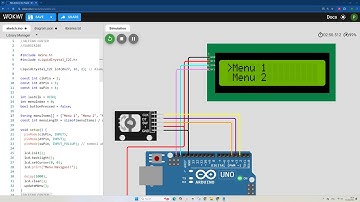 BELAJAR PEMROGRAMAN ARDUINO🔥! Navigasi Menu LCD dengan Rotary Encoder | Arduino UI Sederhana! WOKWI🔥