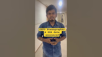 EPFO Stenographer & SSA date announced | Veranda Race