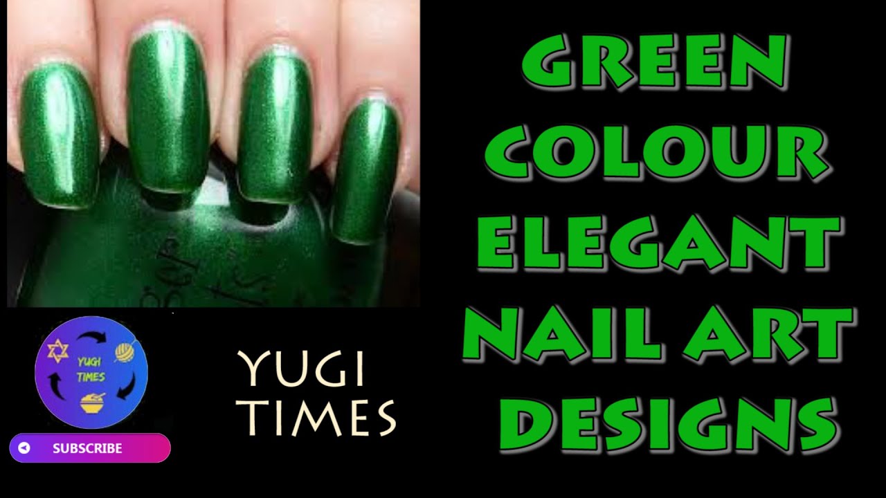 Green And Gold Nails - Temu