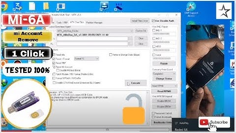 One Click Redmi 6A mi Account+Pattern+Frp lock Removed 100% Tested UMT DONGLE