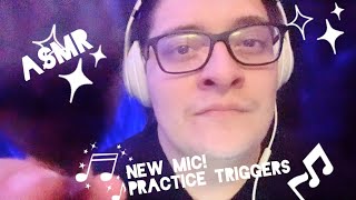 {ASMR} New microphone! Practicing with Tascam DR-05X: (Binural triggers + visual triggers)