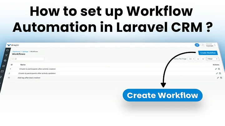 How to set up Workflow Automation in Laravel CRM ?