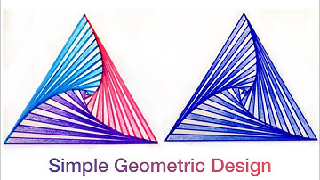 How to Draw 3d Geometric Design ✍️Simple Spiral Art Tutorial In Triangle Shape 🔺| 3D Illusions Art