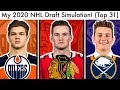 2020 NHL Mock Draft Lottery Simulation! (TOP 31 Prospect Rankings & Blackhawks/Oilers/Sabres Talk)