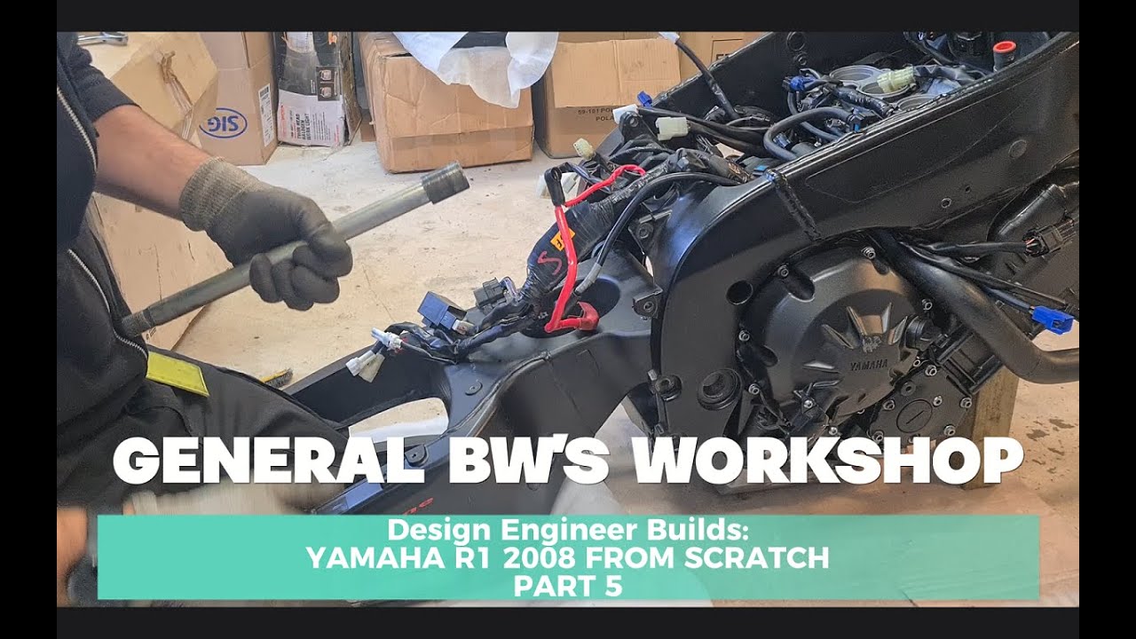 YAMAHA R1 2008 FROM SCRATCH - PART 5 - Frame & Wiring - YouTube
