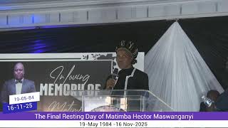 In loving Memory of Matimba Hector Maswanganyi