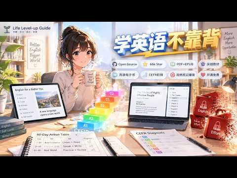 1. 学英语装5个App依然哑巴？GitHub6.6万星开源神作离线全套电子书 | Life Level-up Guide Open Source eBook
