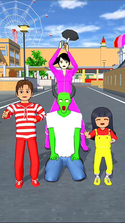 Mama membunuh hantu itu. 🧟♂️🤣 #sakuraschoolsimulator #shortvideo #viralvideo #sakura #sss