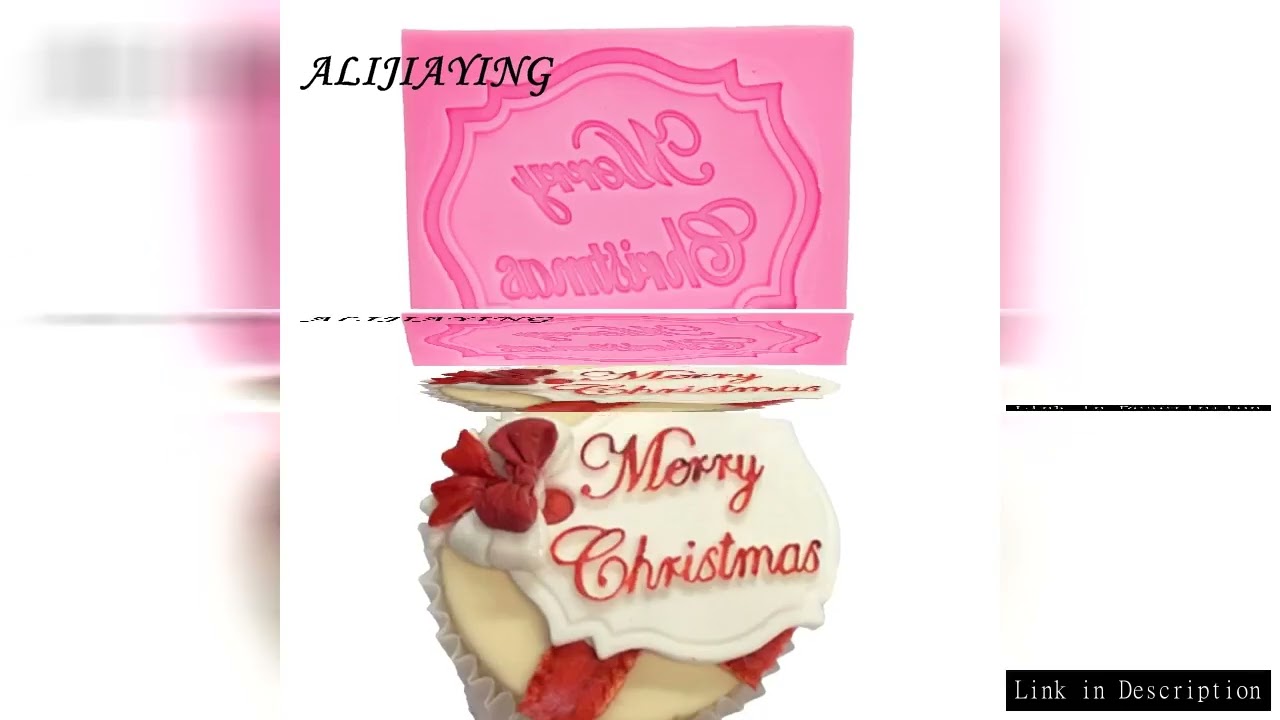 1Pcs Merry Christmas Letter form DIY Silicone Mold Chocolate Fondant Cake Decoration Tools Cake Baki