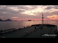 a4. Maemuldo coastal navigation. TONGYEONG VTS.  at dawn. Sunrise. 통영 매물도 연안항해. 일출 .연안항로