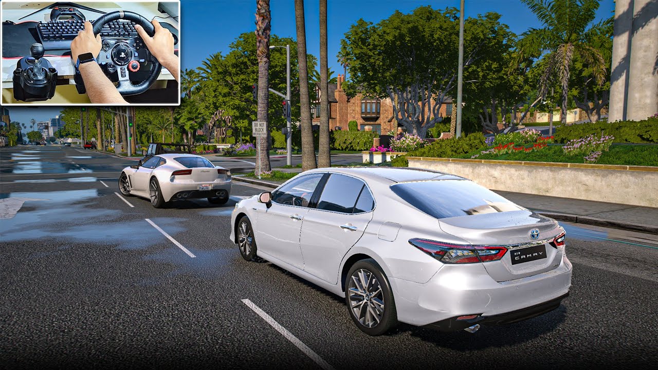 POV Uber Taxi Driver in GTA 5 🚖 | Toyota Camry + Logitech G29 | YUVI PLAYZ