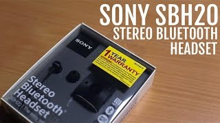 Sony SBH20 Stereo Bluetooth headset Unboxing Review Sound Test screenshot 5