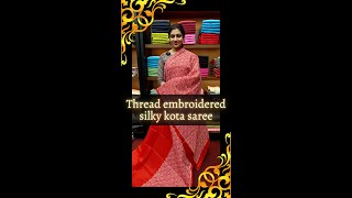 Thread embroidered silky kota saree