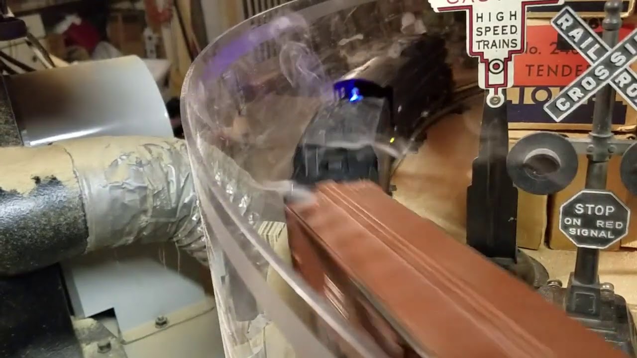 Lionel 675 engine with customized tender on my workbench test track