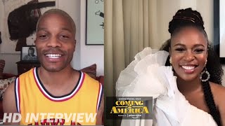 Jermaine Fowler and Nomzamo Mbatha on starring with Eddie Murphy in &#39;Coming 2 America&#39;