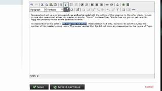 Javelin CMS - Text Module Editor: Bolding & Italicizing Text