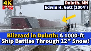 ⚓️Blizzard in Duluth: A 1000-ft Ship Battles through 12