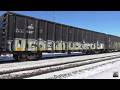 Berea Ohio Freight Train in Extreme Winter Weather