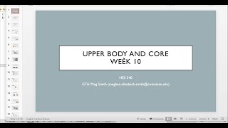 Week 10 Lab-Upper body and core-HES340-Spring 2020