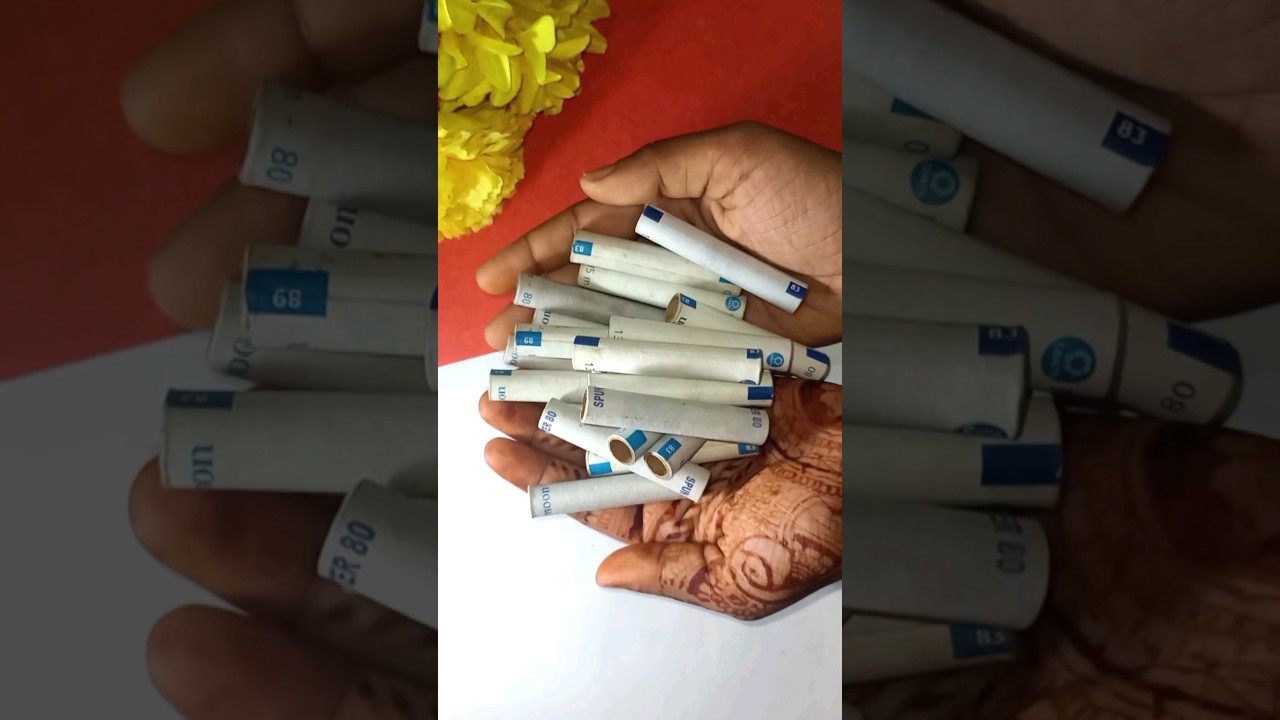 Thread spool craft ideas🧵 #reuse #flower vase #shorts #Megha Crafts
