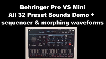 Behringer Pro VS Mini Sound Demo of all 32 presets
