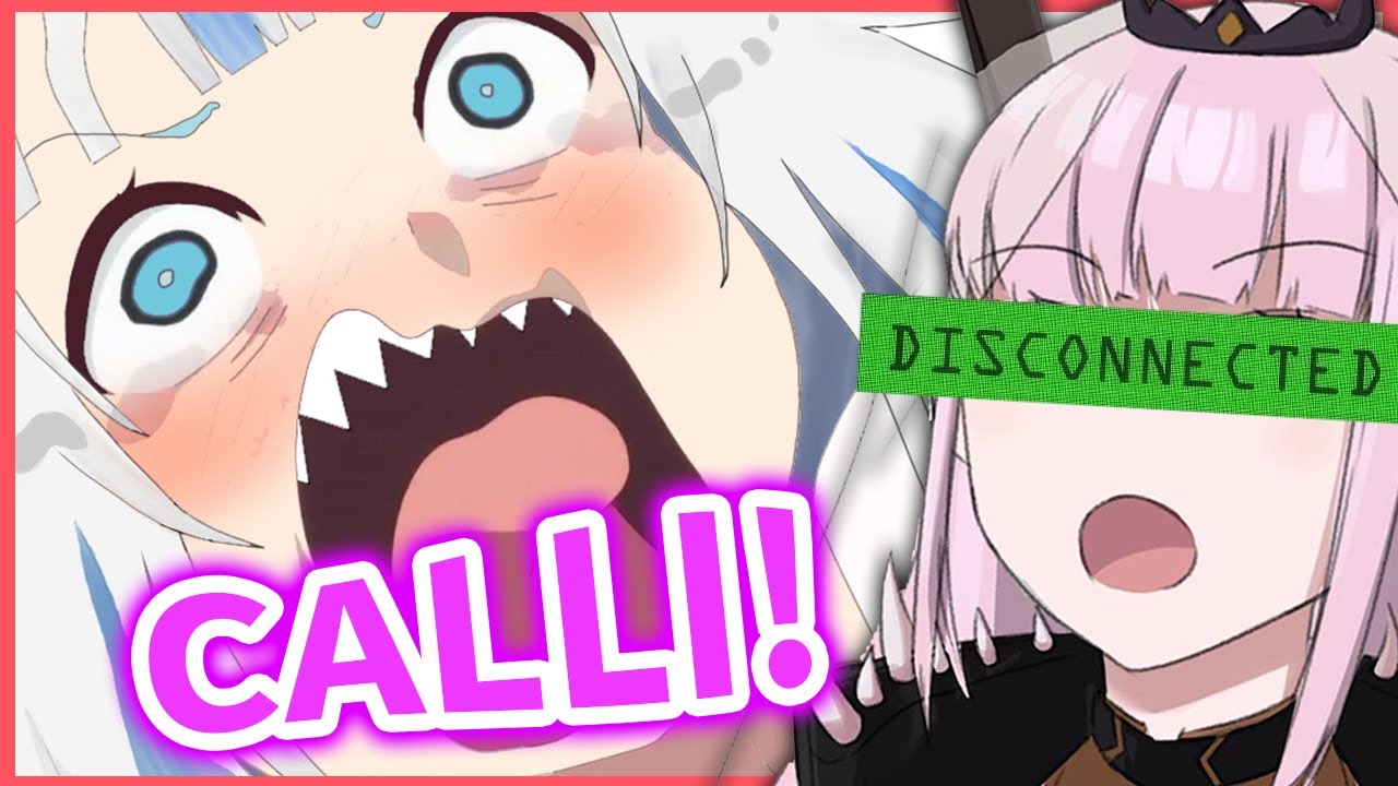 Gura PANIKS when Calli disappears Mid-stream【HololiveEN】