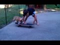 Teaching our bulldog puppy to skateboard Teaching our bulldog puppy to skateboard