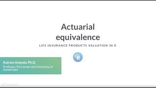 R Tutorial : Actuarial equivalence