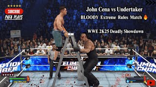 John Cena vs Undertaker BLOODY Extreme Rules Match 🔥 | WWE 2K25 Deadly Showdown #wwe