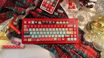 Typing ASMR | NOVA75 Red Mechanical Keyboard | Christmas & New Year Style