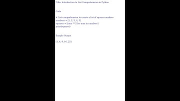 Introduction to List Comprehension in Python (Python) [datasciencecookie.com]