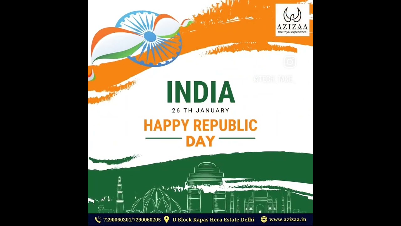 Republic day Indian | republic day Poster | republic day Photos | republic day Creative ads | Azizaa