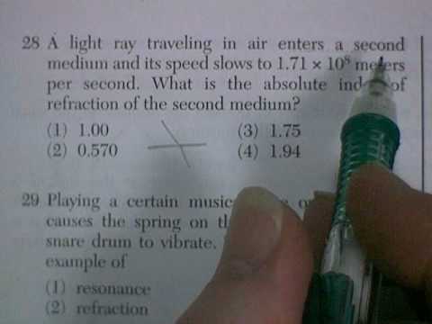 NYS Regents Physics: June 2010, Pg 6-7 - YouTube