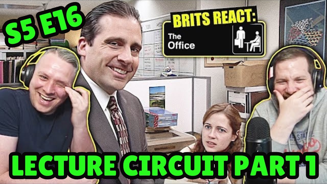 British Guys HILARIOUS The Office Reaction | Season 5 Episode 16 (Lecture Circuit Part 1)