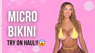 Cleo Clo | Bikini Model Try on Haul | MICRO tiny bikinis | Thong, g string