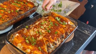 AMAZING Enchiladas! Black Beans, Butternut Squash, and so much more!